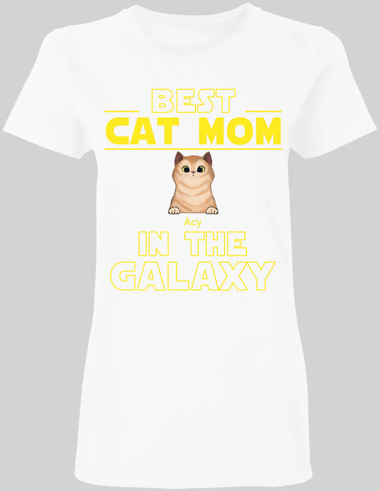 Best Cat Mom In The Galaxy - Ladies T-shirt