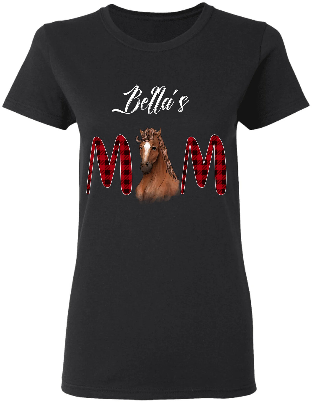 Horse Mom - Personalized Ladies T-Shirt
