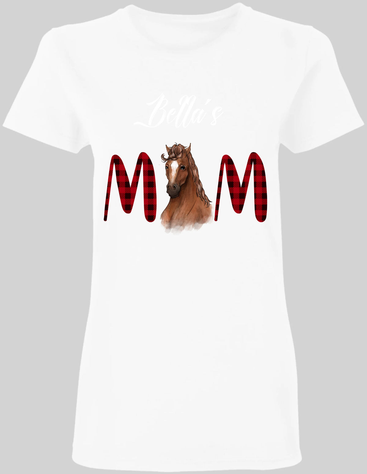 Horse Mom - Personalized Ladies T-Shirt