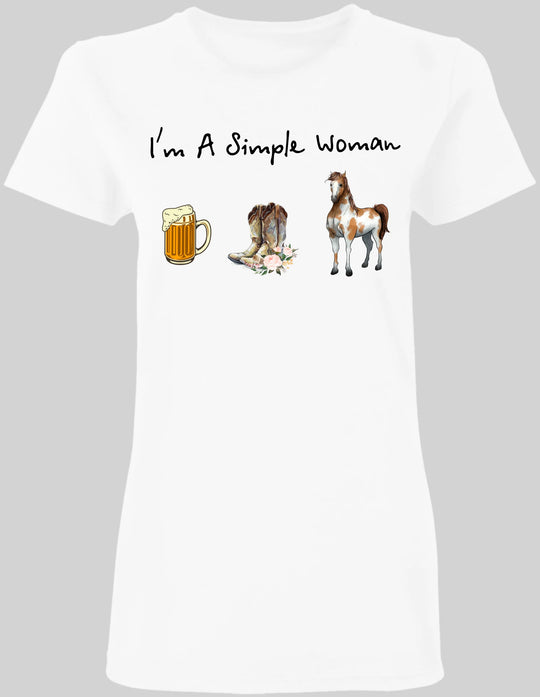 I'm A Simple Woman - Ladies T-shirt