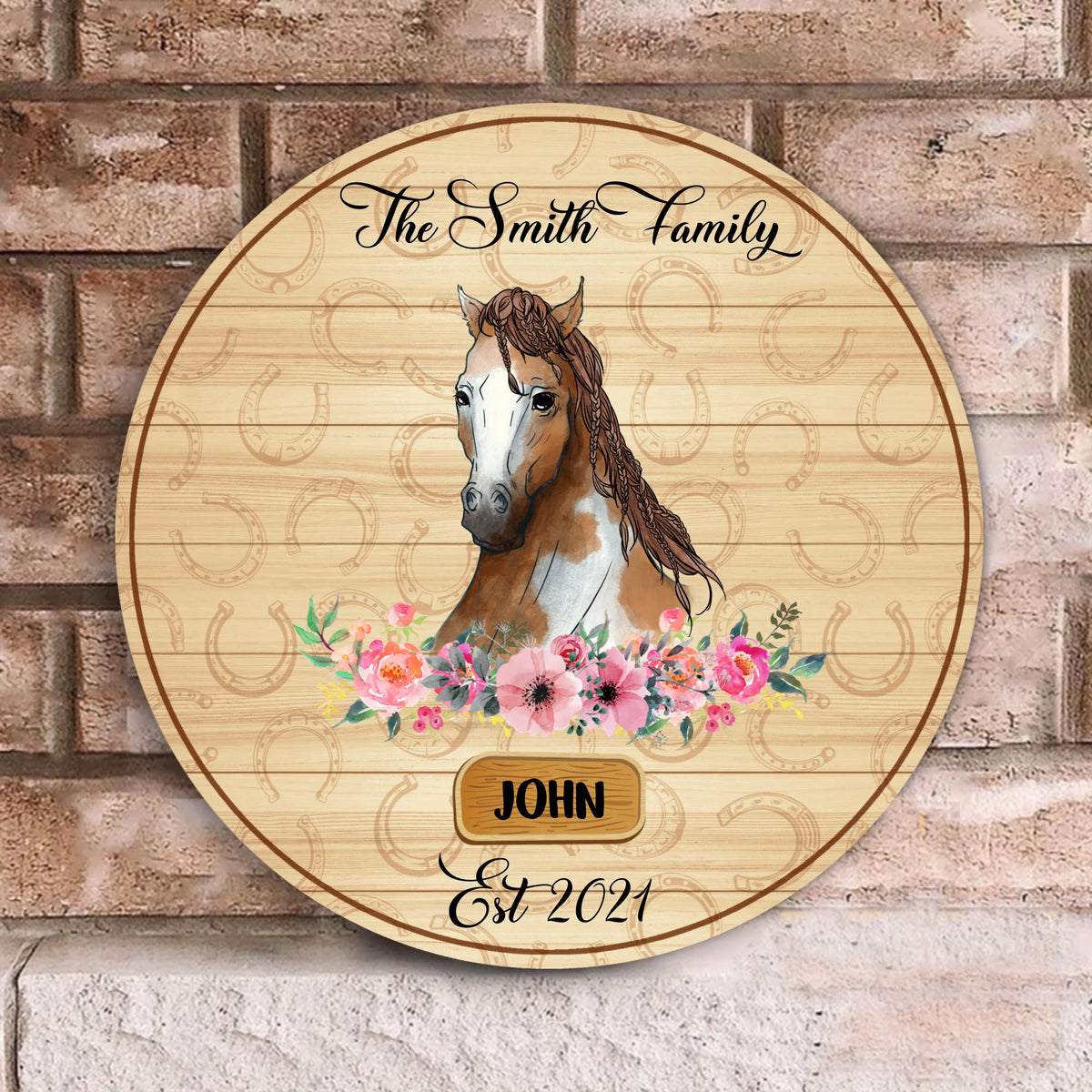 Horse Name Sign, Personalized Door Sign