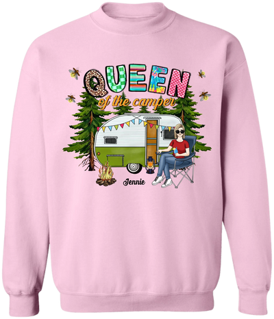 Queen Of The Camper - Personalized T-Shirt, Camping Gift, Gift for Camping Lover, Camper Shirt