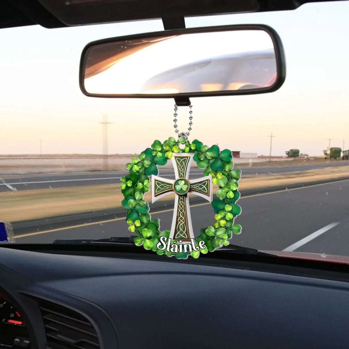 Christian Celtic Cross with Shamrock mk2