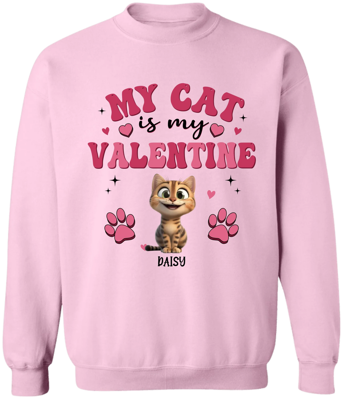 My Cat Is My Valentine - Personalized T-Shirt, Gift For Cat Lover