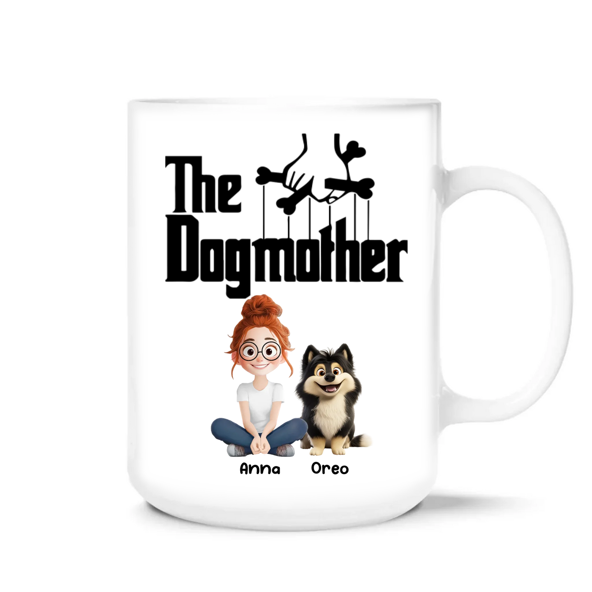 The Dog Mother - Personalized Mug, Funny Gift for Dog Mom, Dog Mama Coffee Cup, Dog Lover Gift