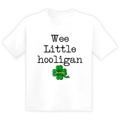 Wee Little Hooligan - Personalized T-Shirt, St. Patrick's Day Gift For Kids