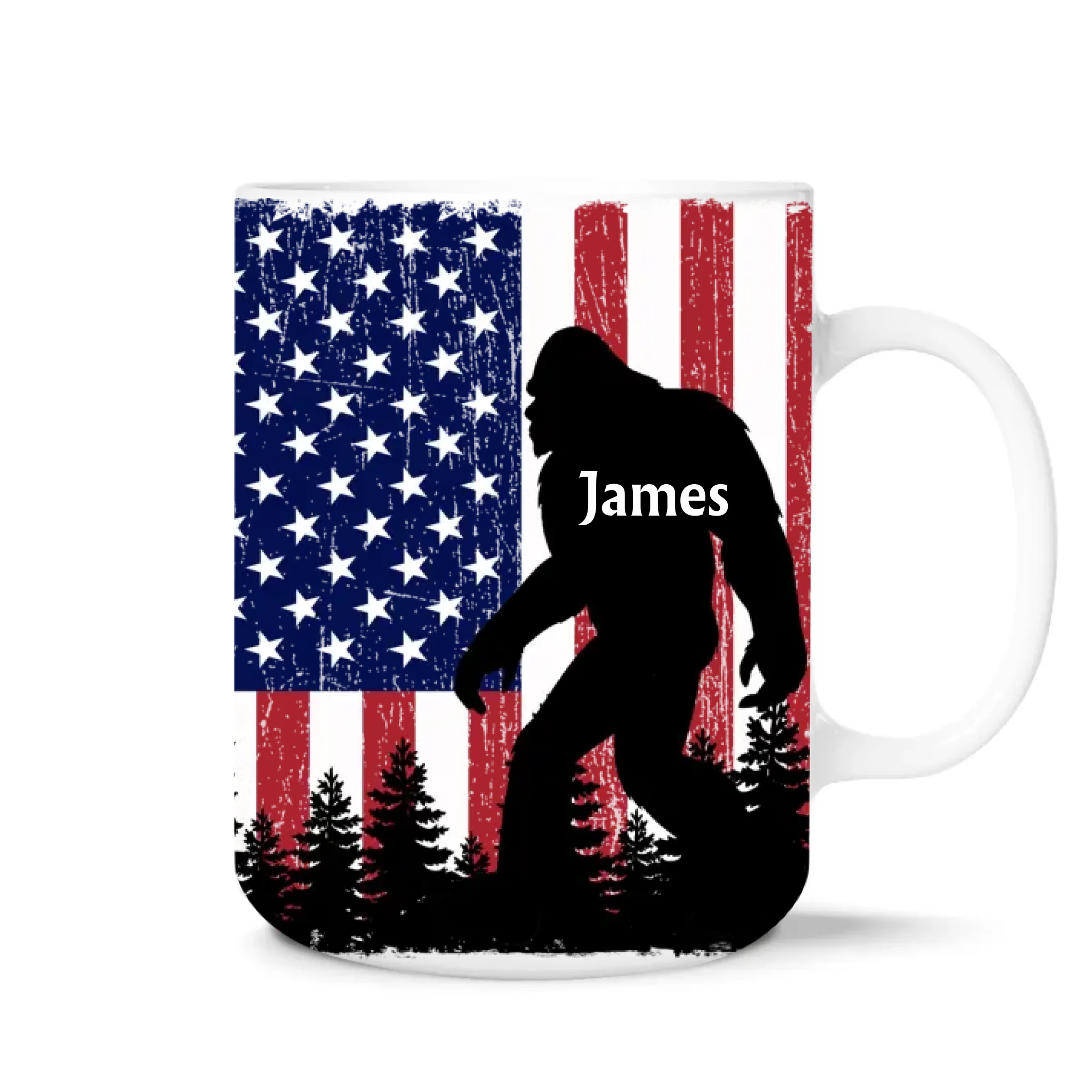American Bigfoot Camping - Personalized Mug, Gift For Camping Lovers