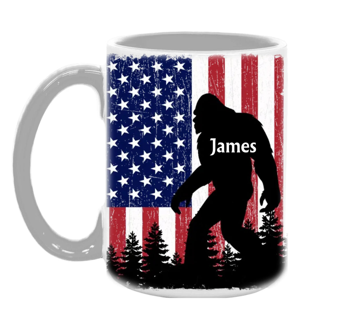 American Bigfoot Camping - Personalized Mug, Gift For Camping Lovers