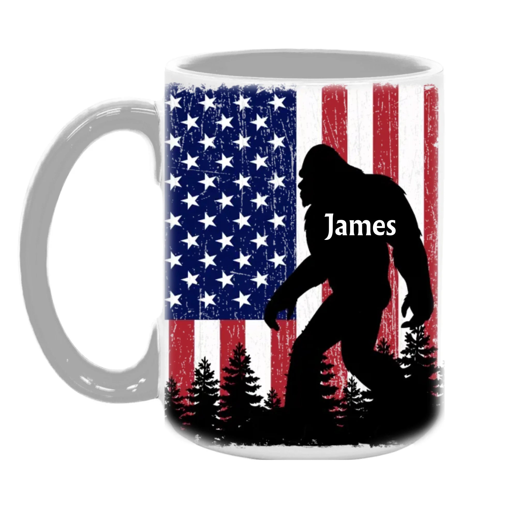 American Bigfoot Camping - Personalized Mug, Gift For Camping Lovers