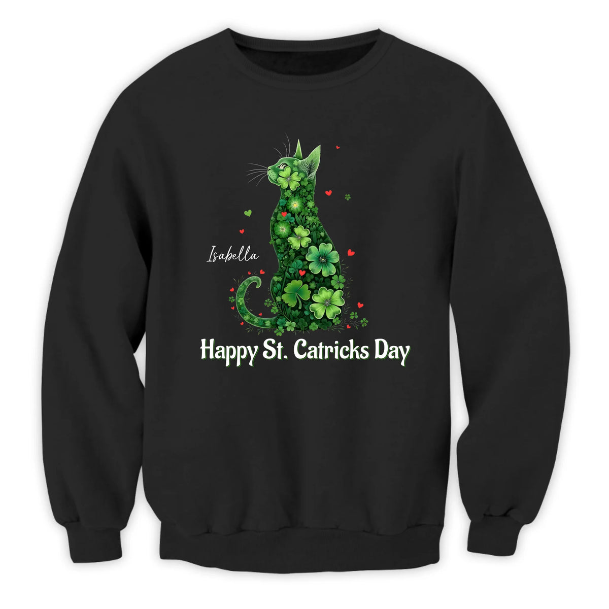 Happy St. Catricks Day - Personalized T-Shirt, St. Patrick's Day Shirt, Gift For Cat Lover