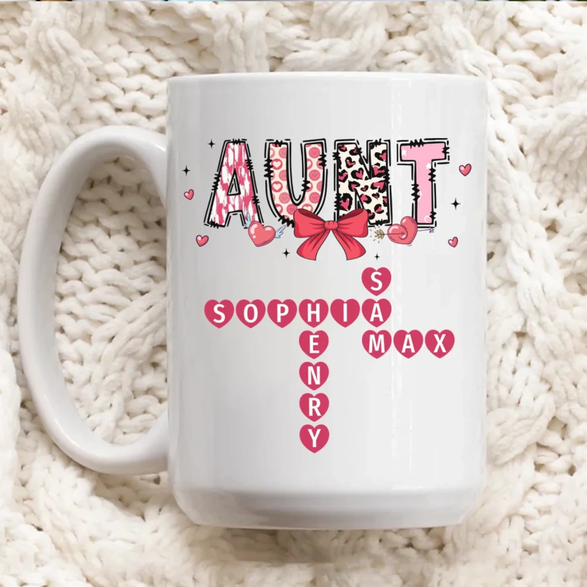 Grandma Nana Mimi Valentine's Day - Personalized Mug, Cute Valentine's
