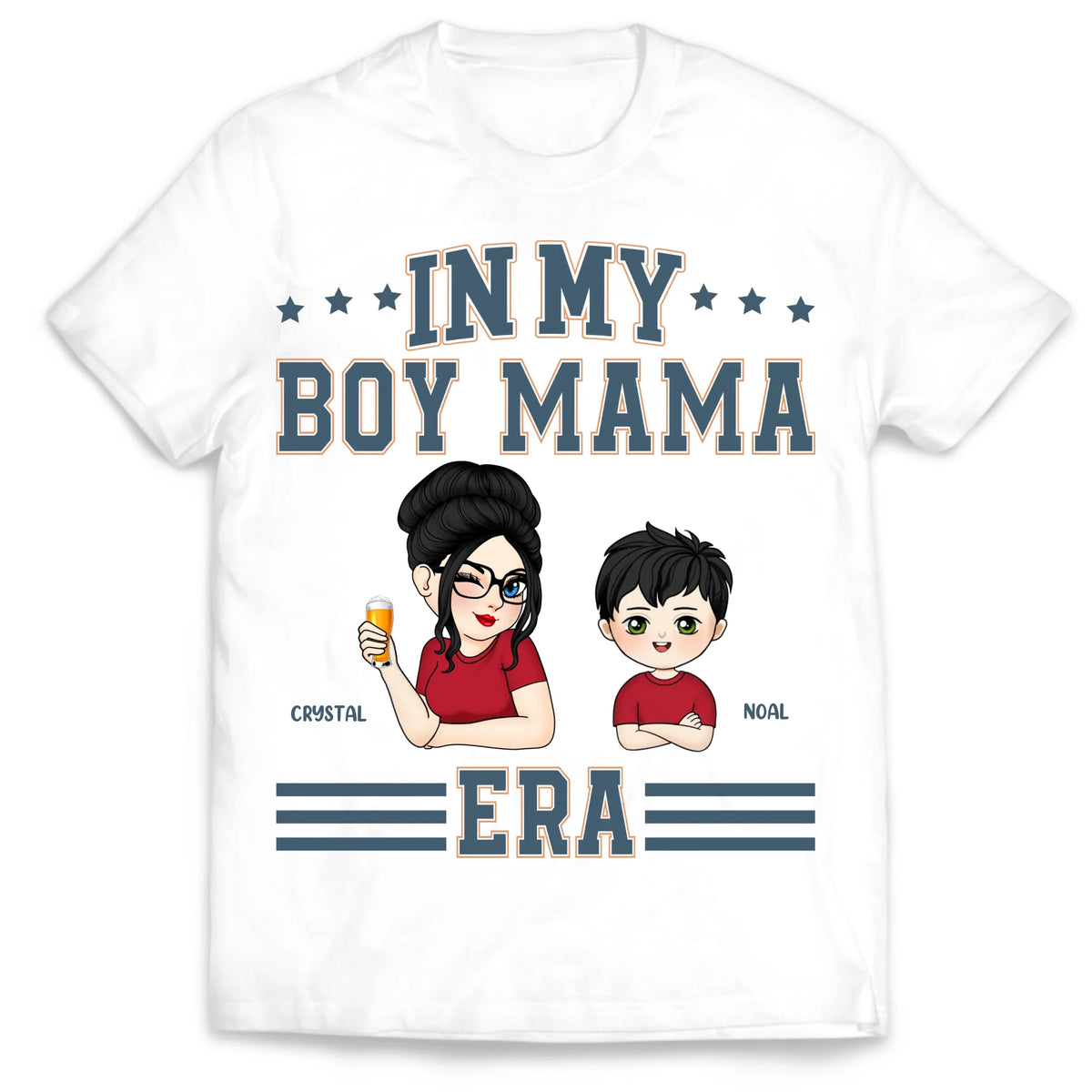 In My Boy Mama Era - Personalized T-Shirt, Gift For Mama, Gift For Mother's Day