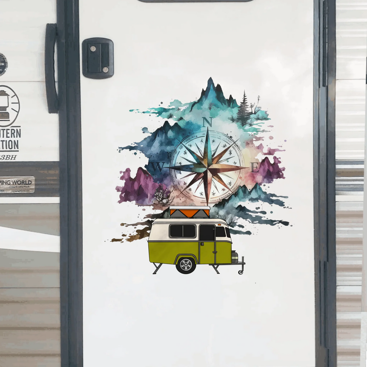 Not All Those Who Wander Are Lost, Compass - Personalized Decal, Gift For Camping Lovers - PCD116