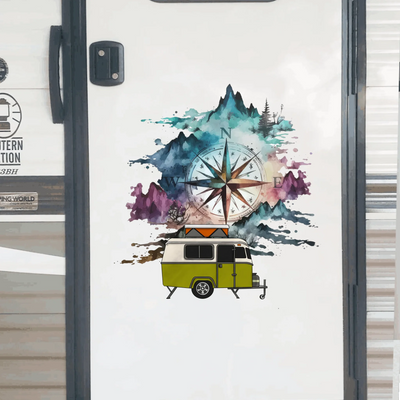 Not All Those Who Wander Are Lost, Compass - Personalized Decal, Gift For Camping Lovers - PCD116