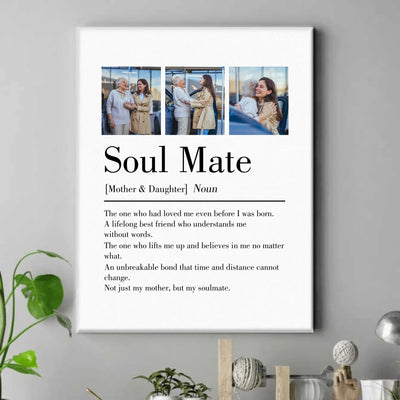 Mom and Daughter Soul Mate - Personalized Canvas, Gift for Mom, Daughter Gift, Mother's Day Special Gift