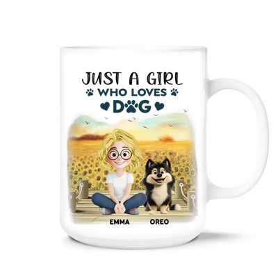 Just A Girl Who Loves Dog- Personalized Mug, Gift For Dog Lovers