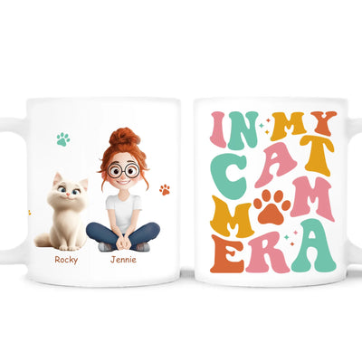 In My Cat Mom Era - Personalized Mug, Funny Gift for Cat Mom, Cat Lover's Gift