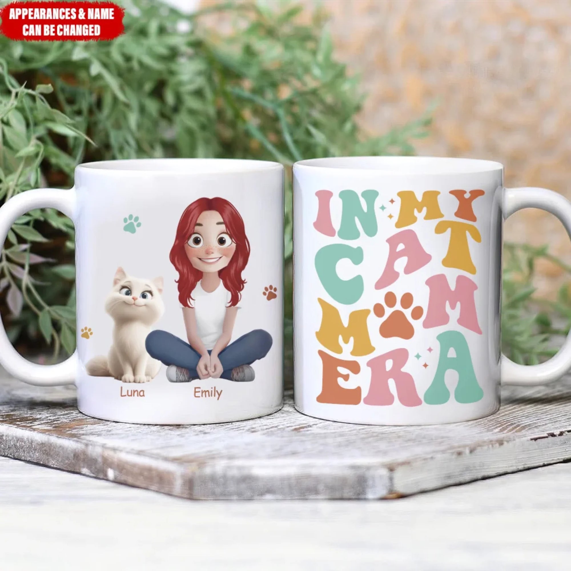 In My Cat Mom Era - Personalized Mug, Funny Gift for Cat Mom, Cat Lover's Gift