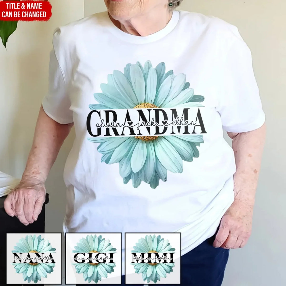 Grandma Flower Daisy - Personalized T-Shirt, Gift For Mom, Mother’s Day Gift, mothers day shirt,mother's day shirt mother shirt, funny mom shirt, shirt for mom,t-shirt, tee, personalized shirt,mothers day gift, mothers day, mother day gift, happy mothers day, mothers day ideas, gift for mothers day, mother's day