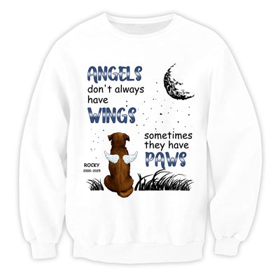 Angels Don't Always - Personalized T-Shirt, Pet Memorial Gift, Loss of Pet Gift