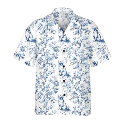 Toile De Jouy Pattern With Dog Breed - Personalized Hawaiian Shirt, Gift For Dog Lover