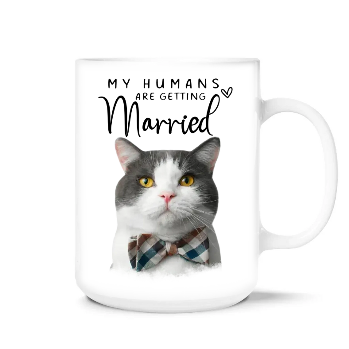 My Humans Are Getting Married - Personalized Accent Mug, Pet Engagement Gift, Custom Pet Wedding Gift