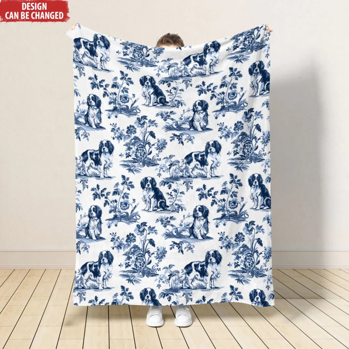 Dog Breed Blue Toile de Jouy Style mk4
