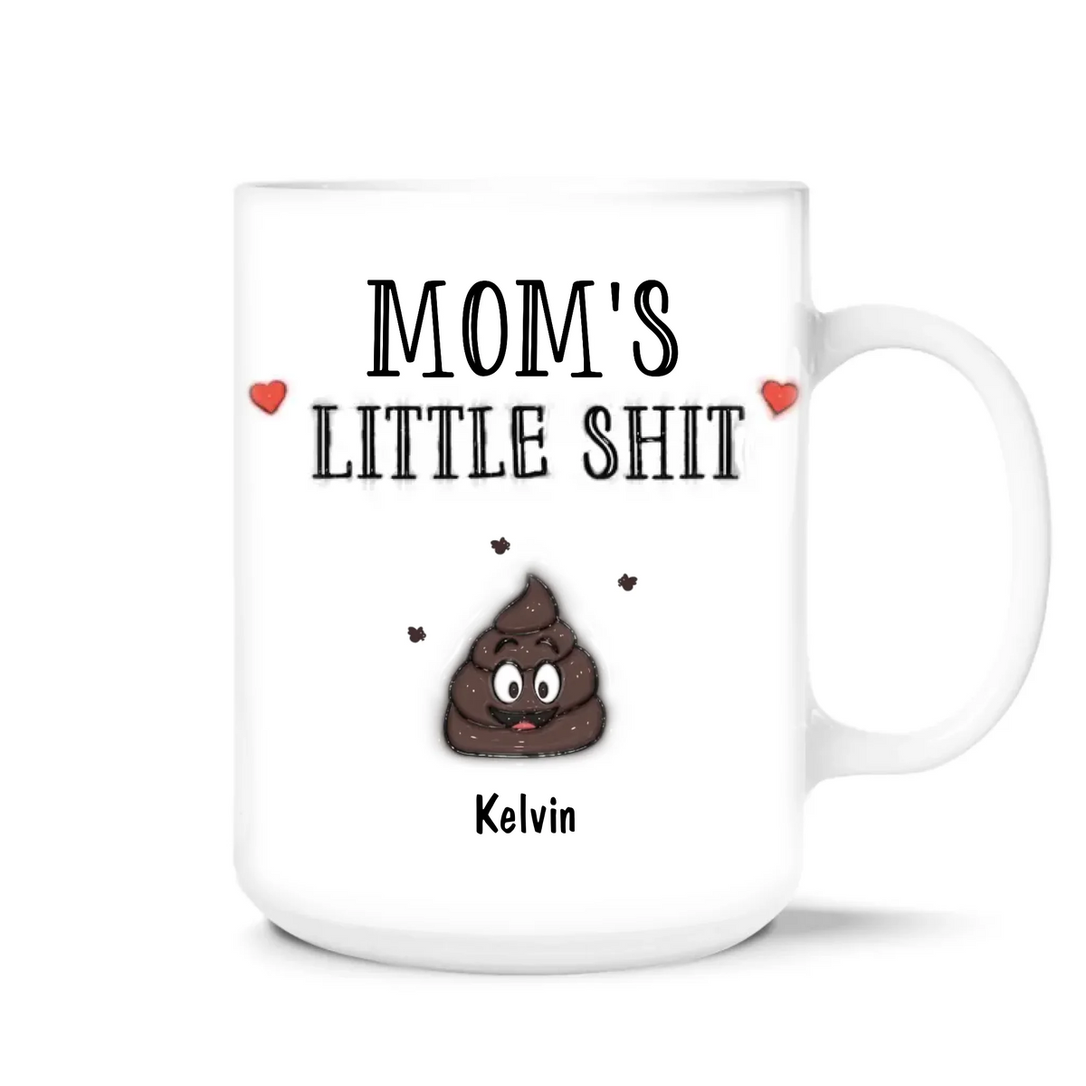 Mom's Little Shits - Personalized 3D Inflated Effect Printed Mug, Funny Gift