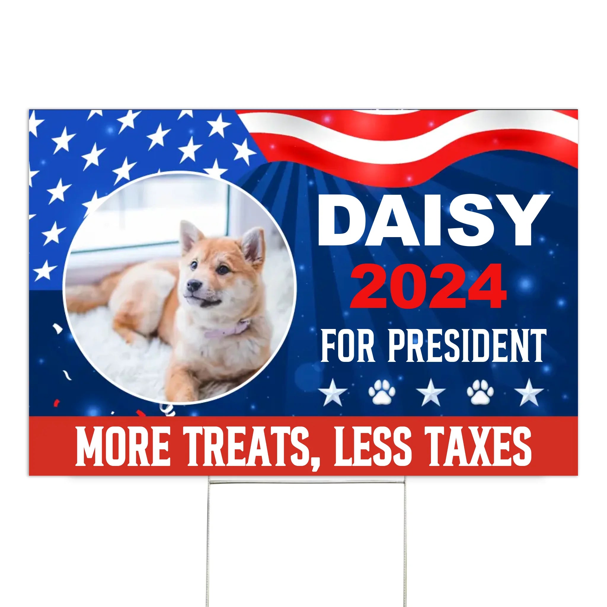 Pet For President Funny Vote Sign - Personalized Yard Sign, Custom Pet Political - YS51UP