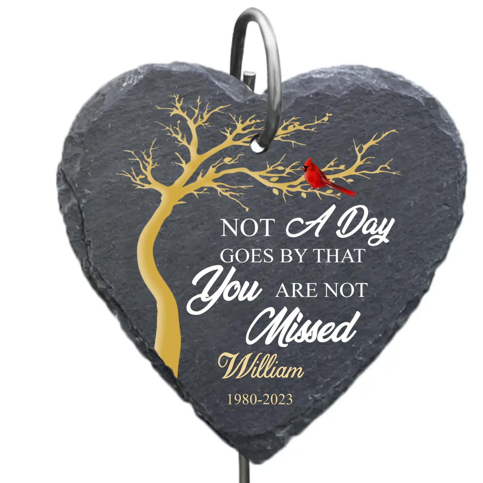 Not A Day Goes By That You Are Not Missed - Personalized Garden Slate, Memorial Gift - GS56