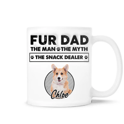 The Man The Myth The Snack Dealer - Personalized 3D Inflated Mug, Gift For Dog Dad, Fur Dad - M114