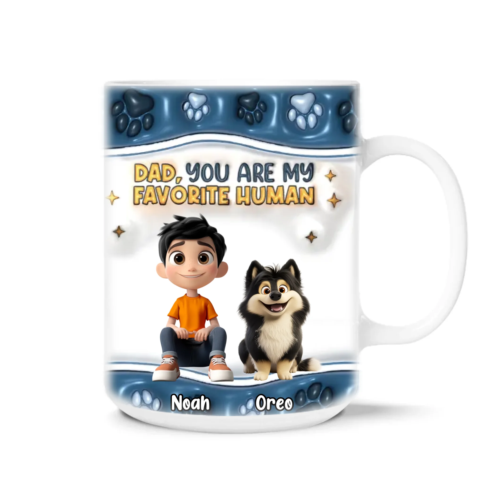 You Are My Favorite Human - Personalized Mug, Funny Gift for Dog Dad, Dog Mom Coffee Cup, Dog Lover Gift