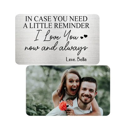In Case You Need A Little Reminder I Love You Now And Always - Personalized Wallet Card - MC07