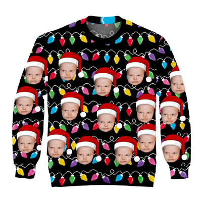 Custom Face Christmas Family - Personalized Wool Sweater, Christmas Gift For Family - SW21
