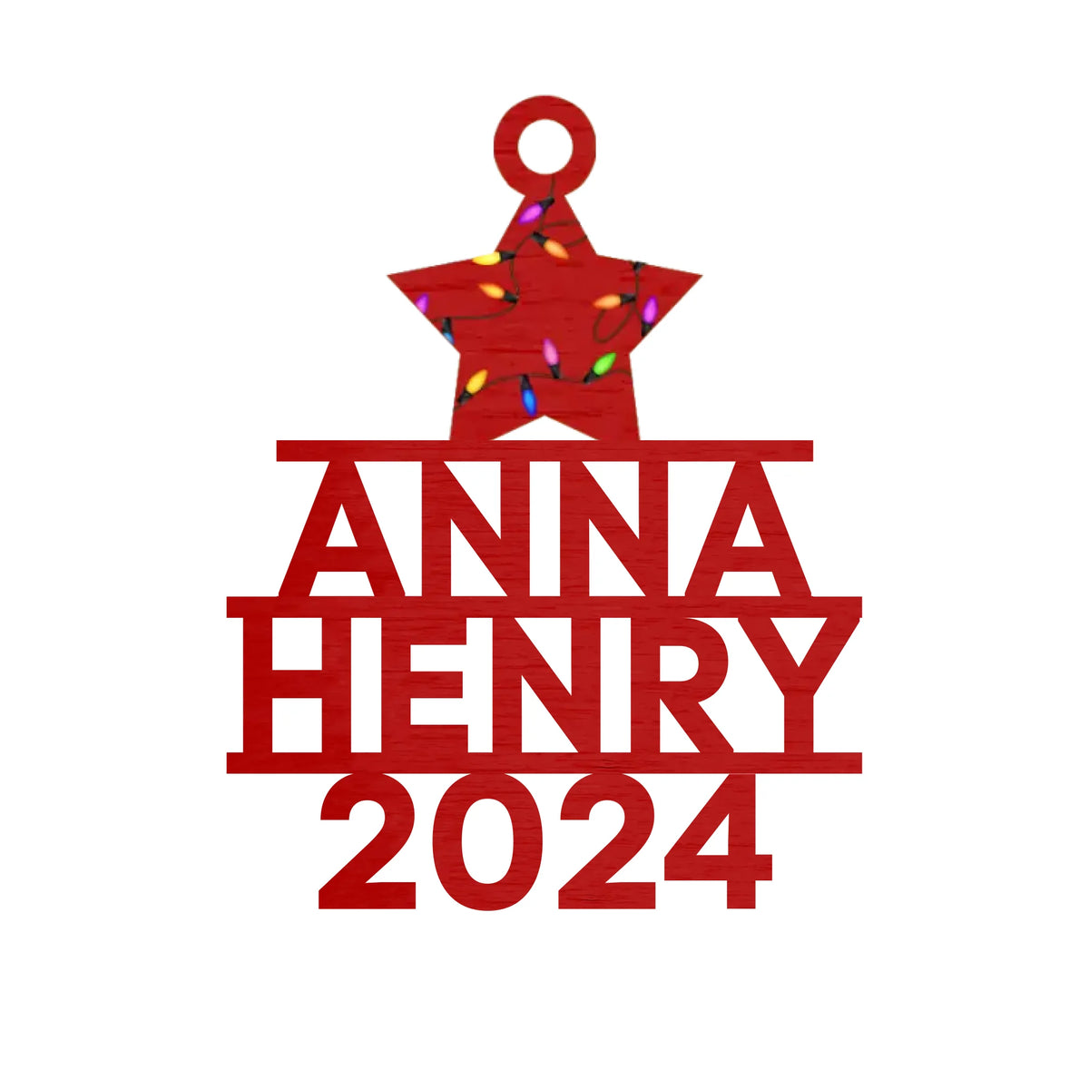 Family Christmas Custom Name - Personalized Wooden Ornament, Gift For Christmas - ORN117