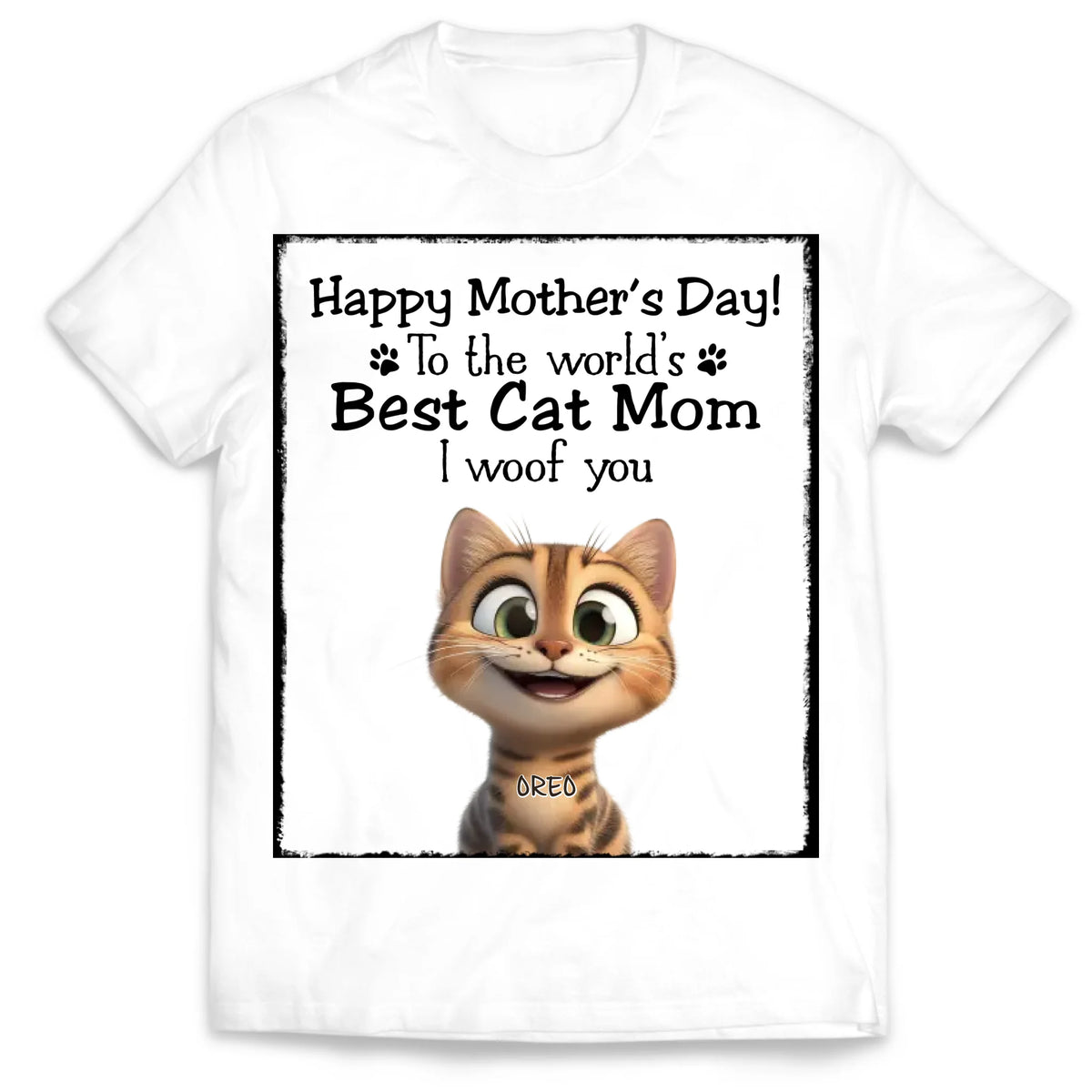 Happy Mother's Day To The Best Cat Mom - Personalized T-Shirt, Gift For Cat Lovers