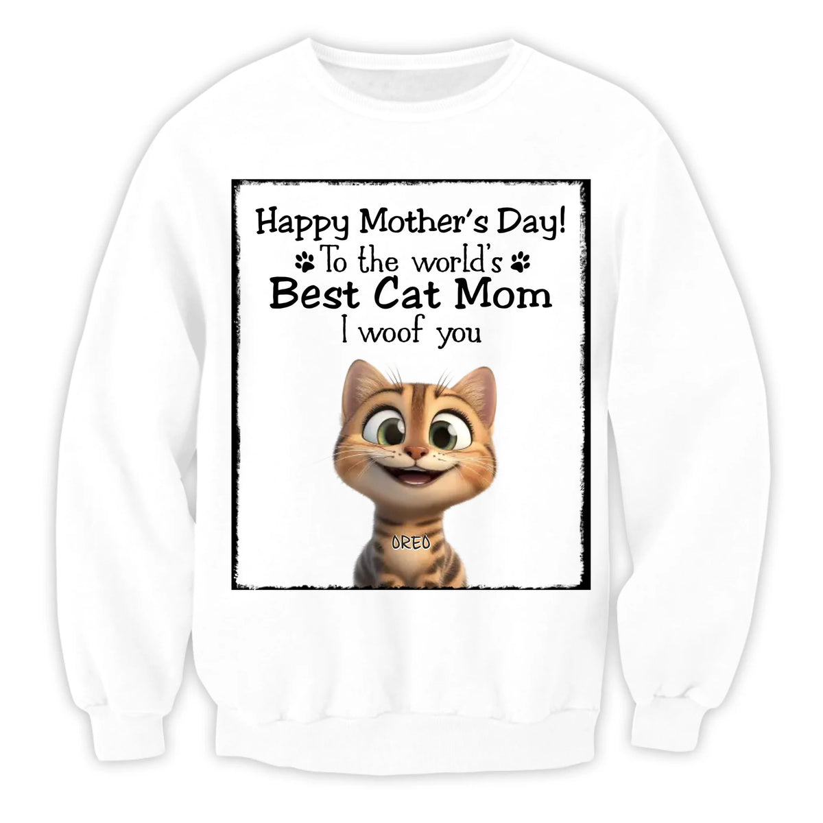 Happy Mother's Day To The Best Cat Mom - Personalized T-Shirt, Gift For Cat Lovers