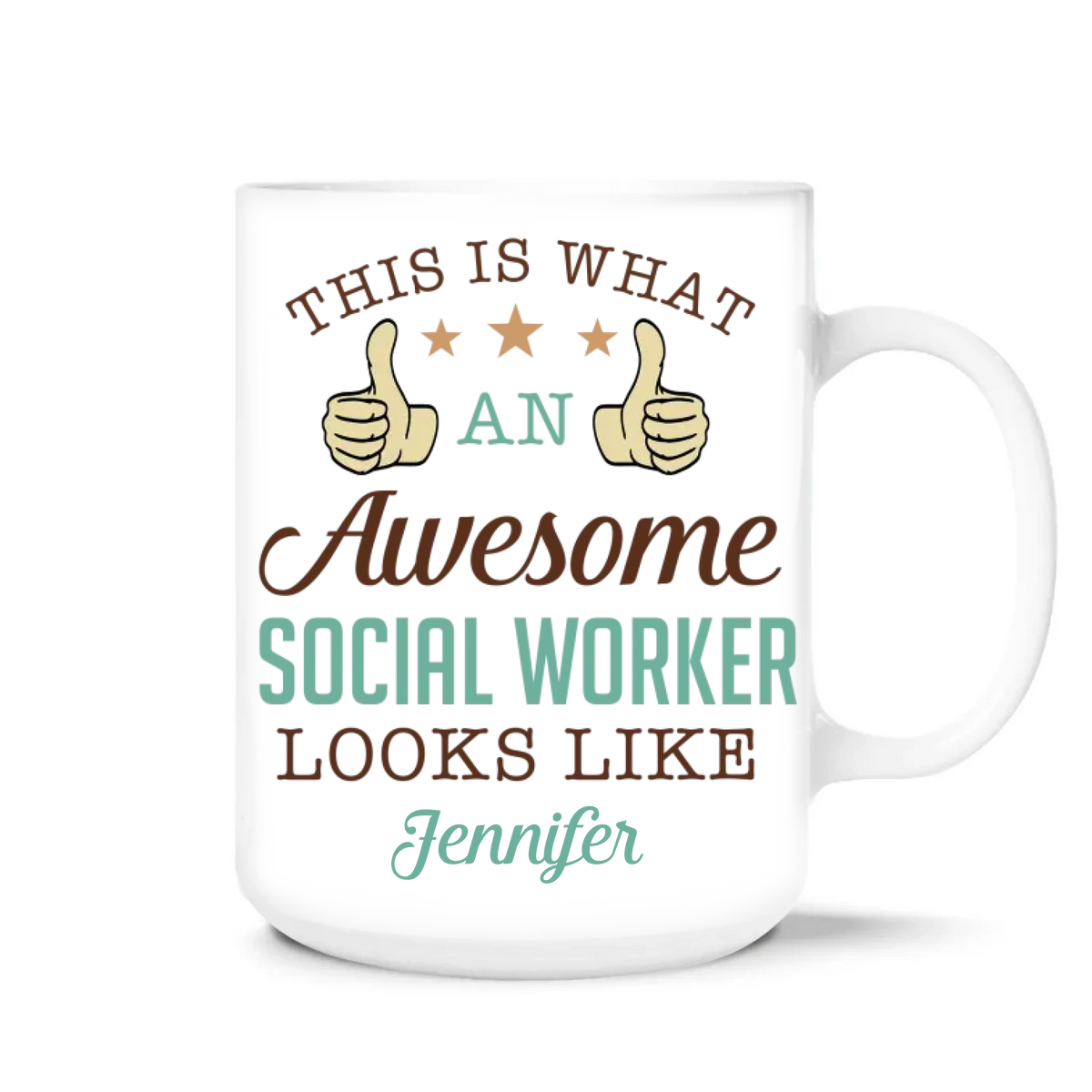 This Is What An Awesome Social Worker Looks Like - Personalized Mug, Funny Mug, Gift For Coworker Him Her