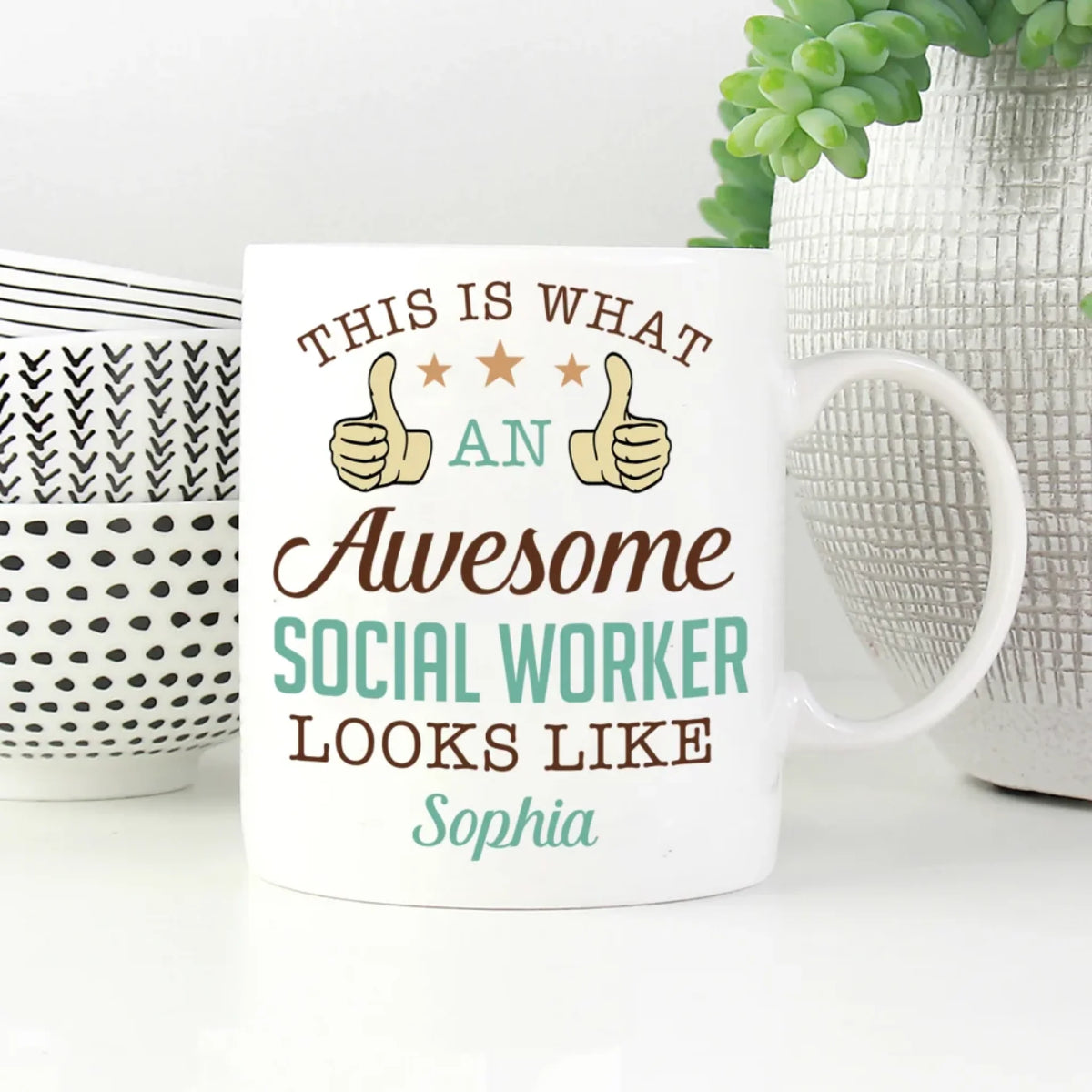 This Is What An Awesome Social Worker Looks Like - Personalized Mug, Funny Mug, Gift For Coworker Him Her