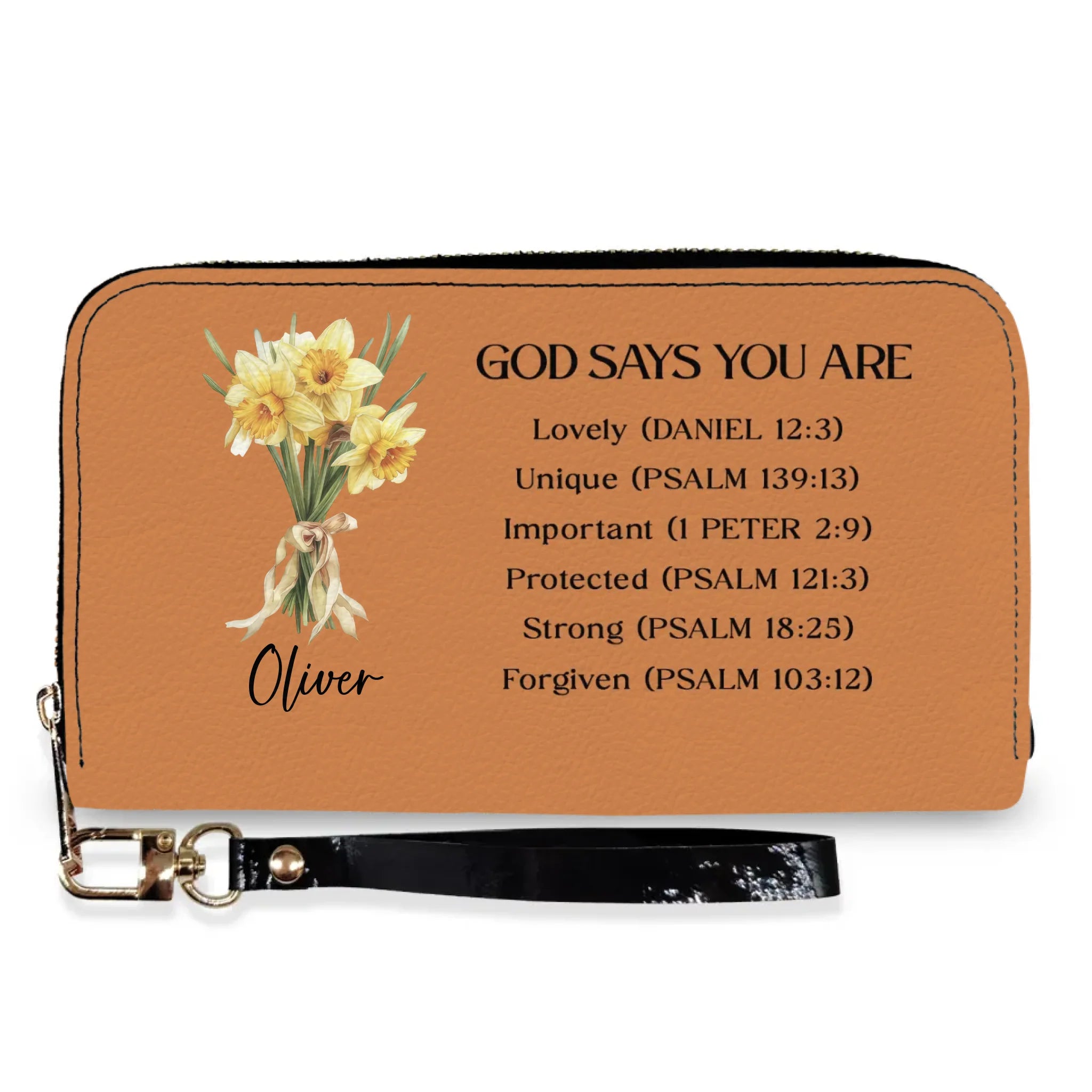 Scripture Wallets God Says You Are - Personalized Leather Wallet, Bible Verse Custom Bir ...