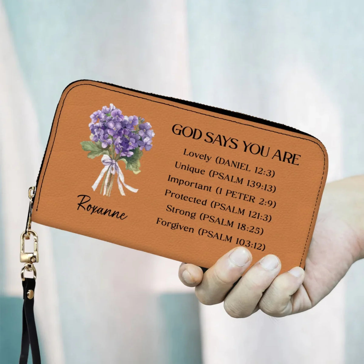 Scripture Wallets God Says You Are - Personalized Leather Wallet, Bible Verse Custom Bir ...