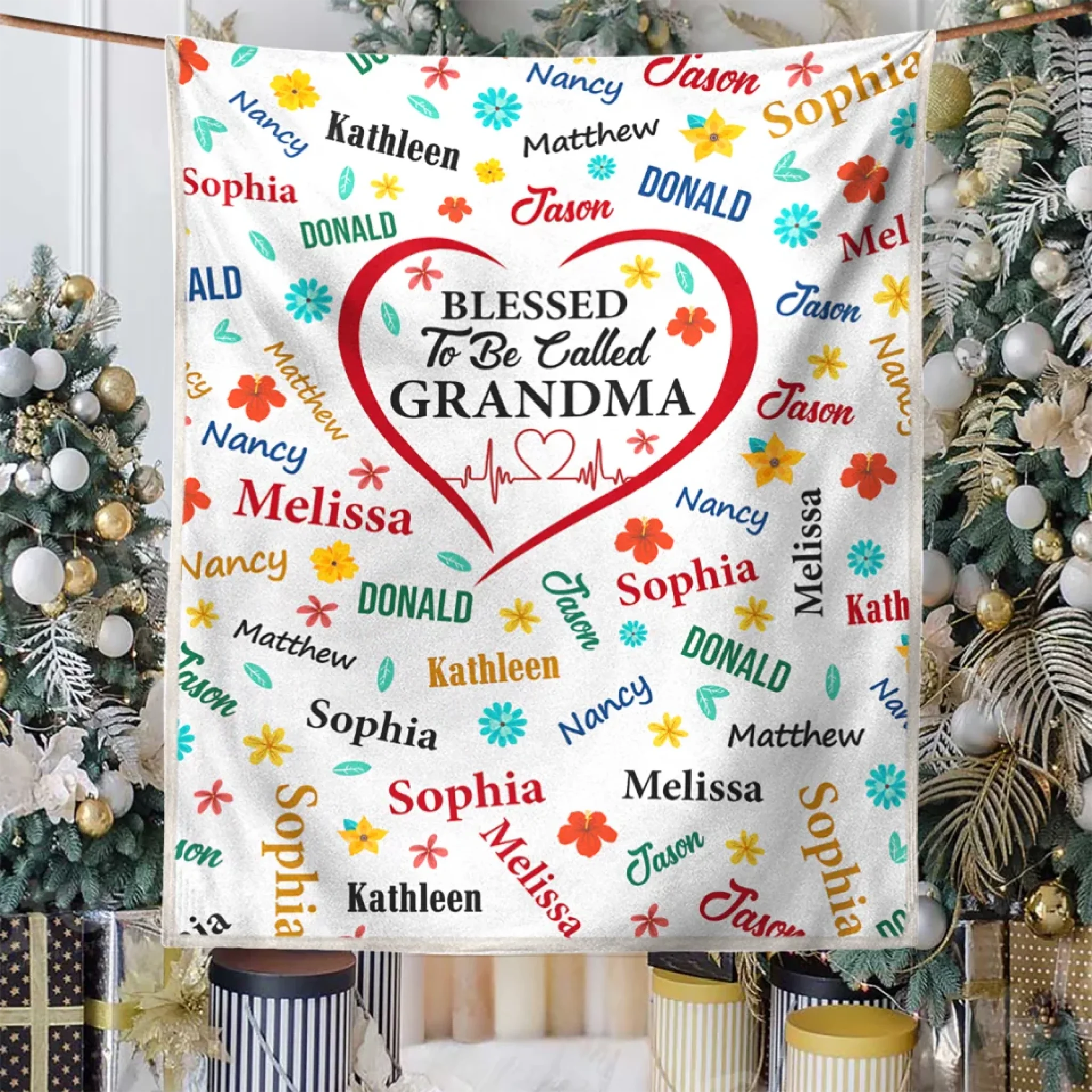 Blessed To Be Called Grandma - Personalized Blanket, Gift For Mom/ Grandma, Mother’s Day Gift
