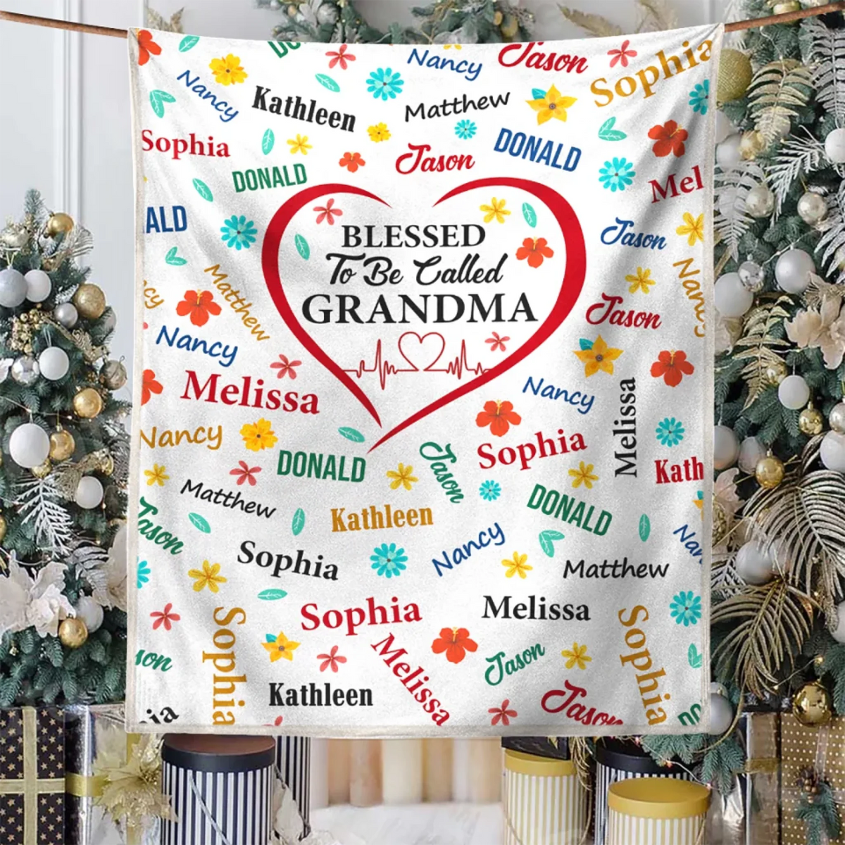 Blessed To Be Called Grandma - Personalized Blanket, Gift For Mom/ Grandma, Mother’s Day Gift