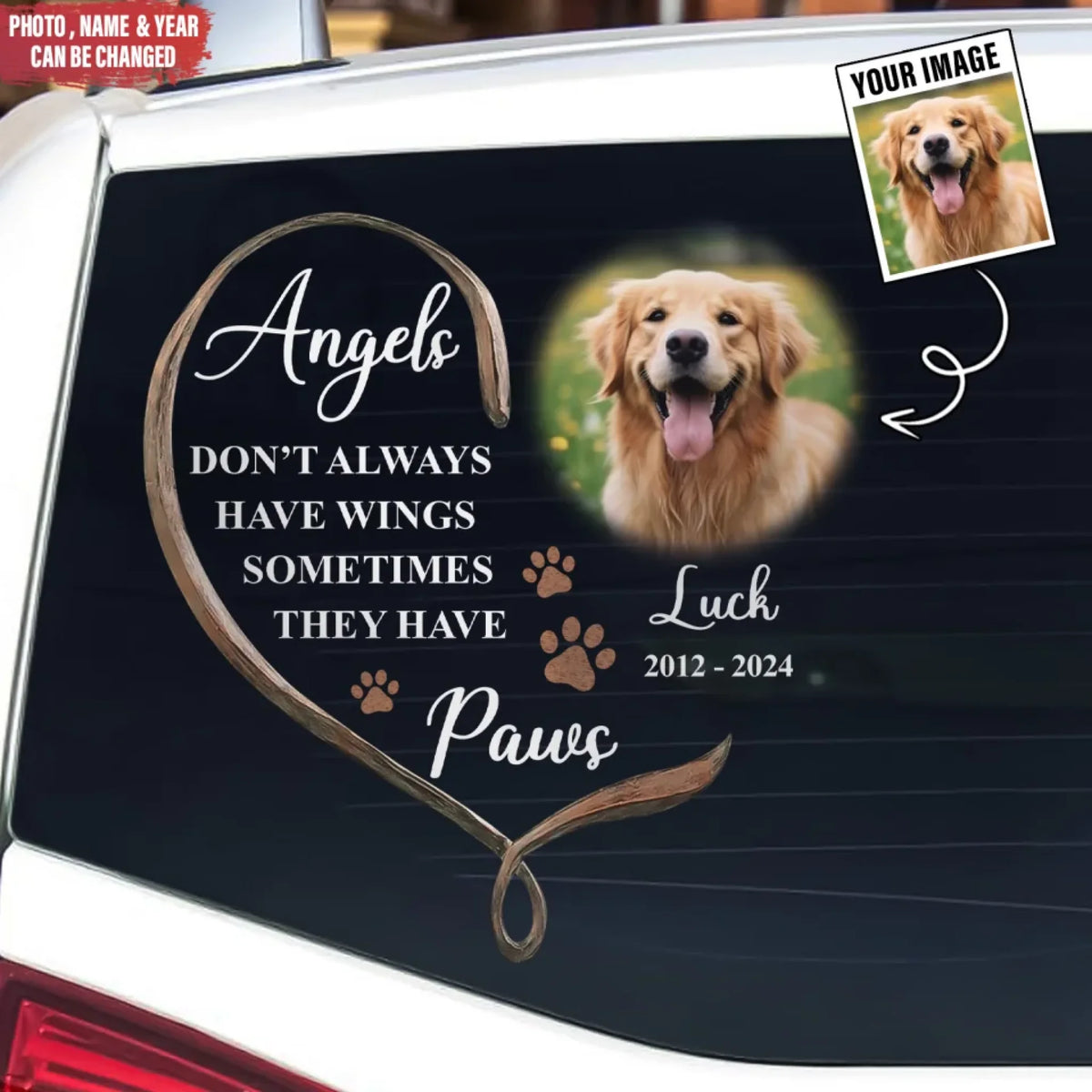 Angels Don’t Always Have Wings - Personalized Decal, Gift For Pet Lovers, Memorial Pet