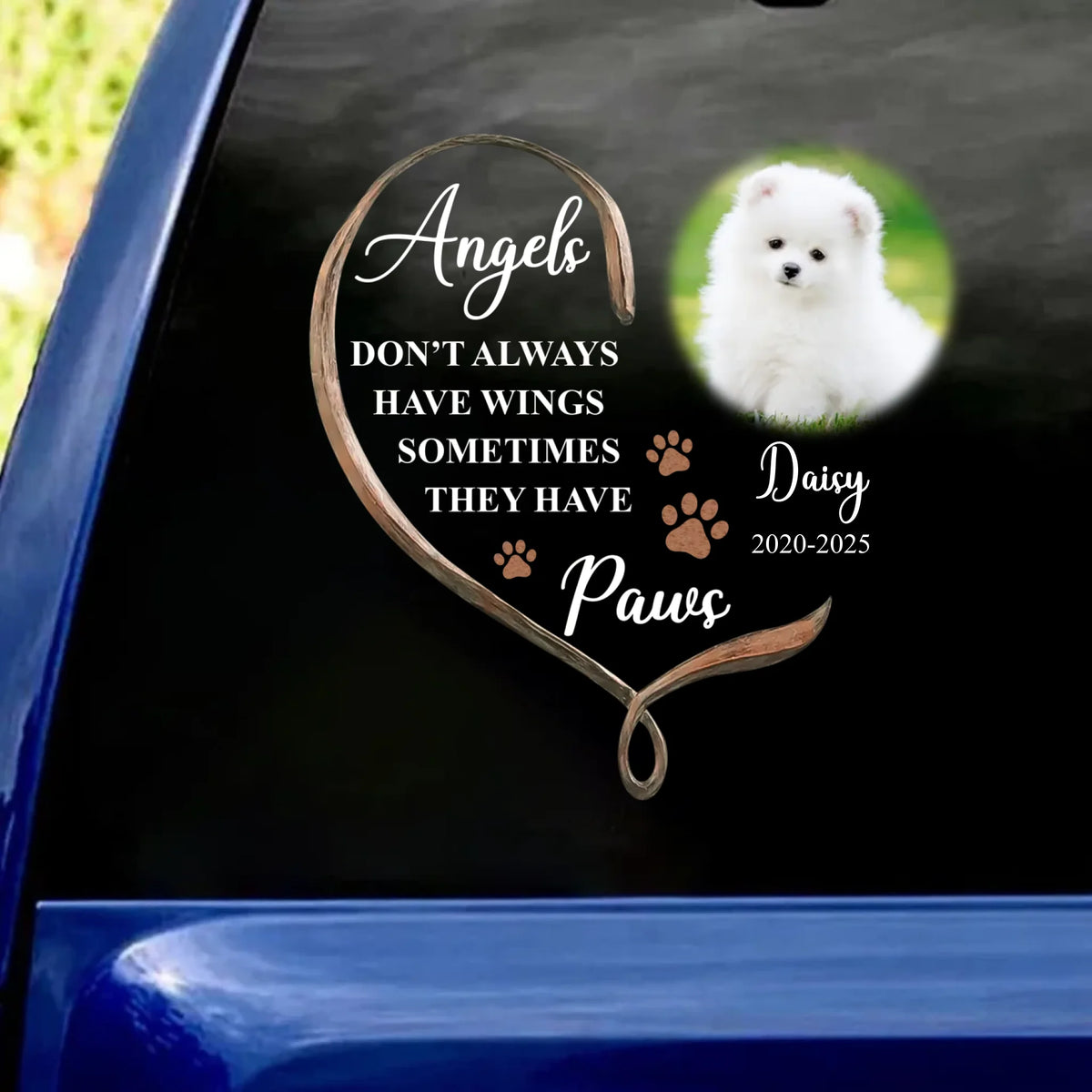 Angels Don’t Always Have Wings - Personalized Decal, Gift For Pet Lovers, Memorial Pet