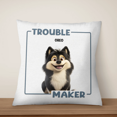 Double Trouble - Personalized Pillow, Funny Gift For Pet Lovers, Pet Gift