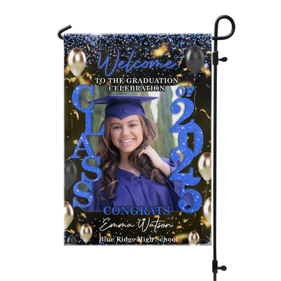 Welcome To The Graduation Celebration - Personalized Garden Flag, Graduation Party Decor