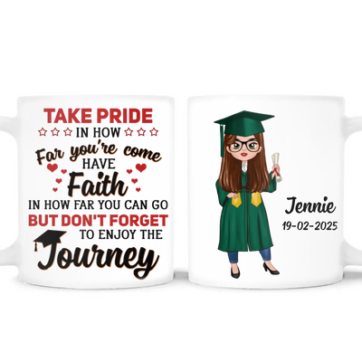 Take Pride Congrats Grad Graduation - Personalized Mug, Graduation Mug, Grad Gift