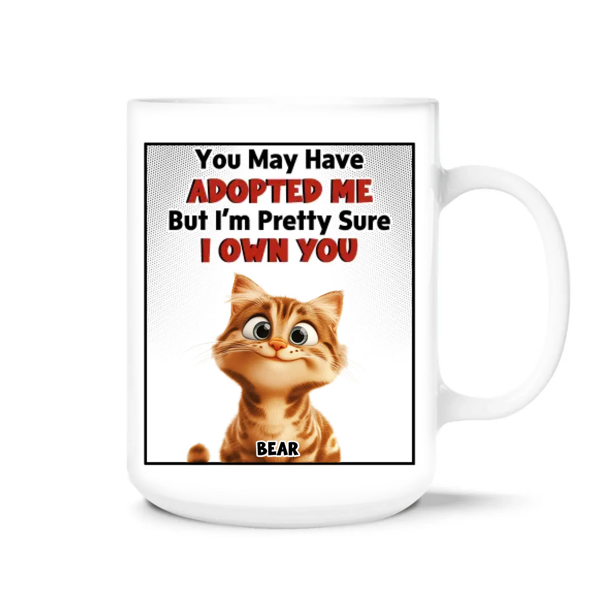 Good Morning Cat Human Servant - Personalized Mug, Funny Gift for Cat Lovers, Cat Mom/Cat Dad Mug