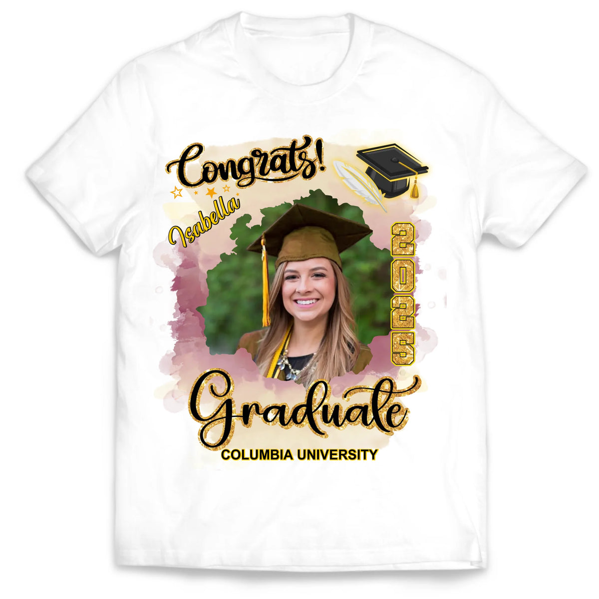 Congrats Graduate - Personalized T-Shirt, Graduation Shirt, 2025 Senior Party Uniform